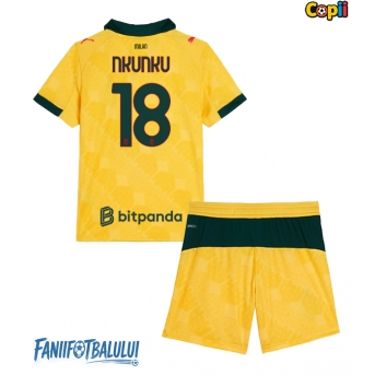 AC Milan Christopher Nkunku #18 Echipament de Fotbal Replică 2025-26 Copii Treilea (+ Șorturi)